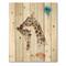 Designart - Portrait of A Giraffe and Child - Farmhouse Print on Natural Pine Wood